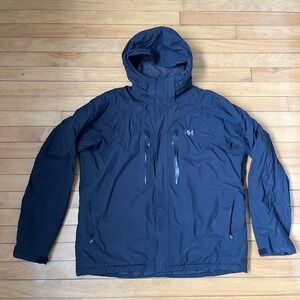 Helly Hansen Mens XL Black Hooded Technical Shell Jacket Waterproof Zip Gorpcore